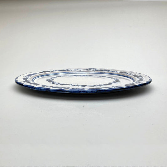 Personalised Handmade Ceramic Breakfast Plate - Italian in Blue
