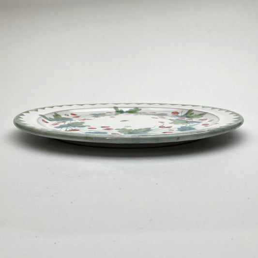 Personalised Handmade Ceramic Dinner Plate - Strawberry in Lime