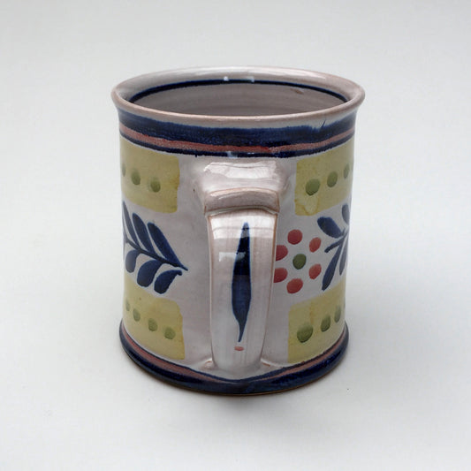 Personalised Handmade Ceramic Regular Mug - Danish in Blue & Yellow