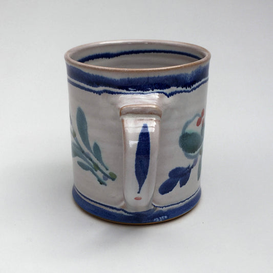 Personalised Handmade Ceramic Regular Mug - Mistletoe in Blue & Teal