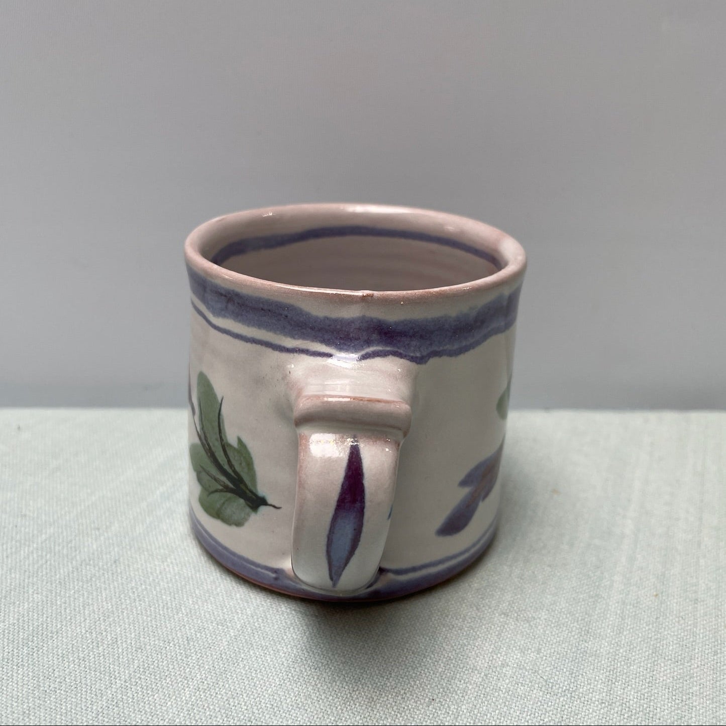 Handmade Ceramic Small Mug – Fuchsia in Purple