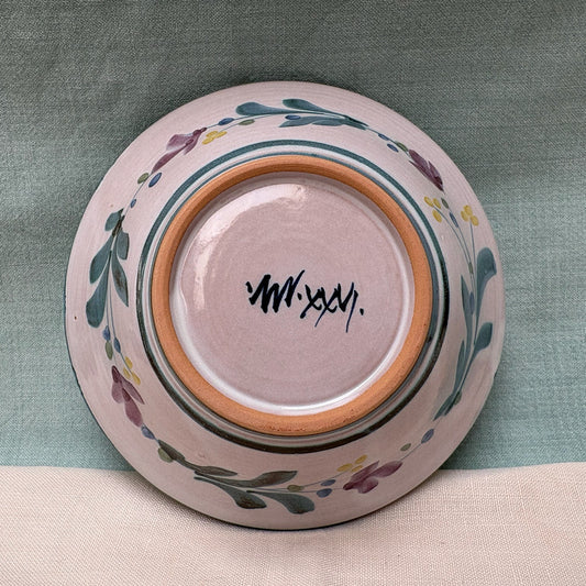 Small Handmade Ceramic Flared Bowl - Mistletoe in Purple Teal