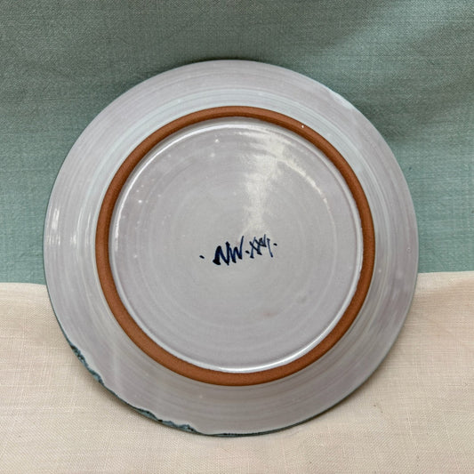Handmade Ceramic Sideplate - Strawberry in Lime