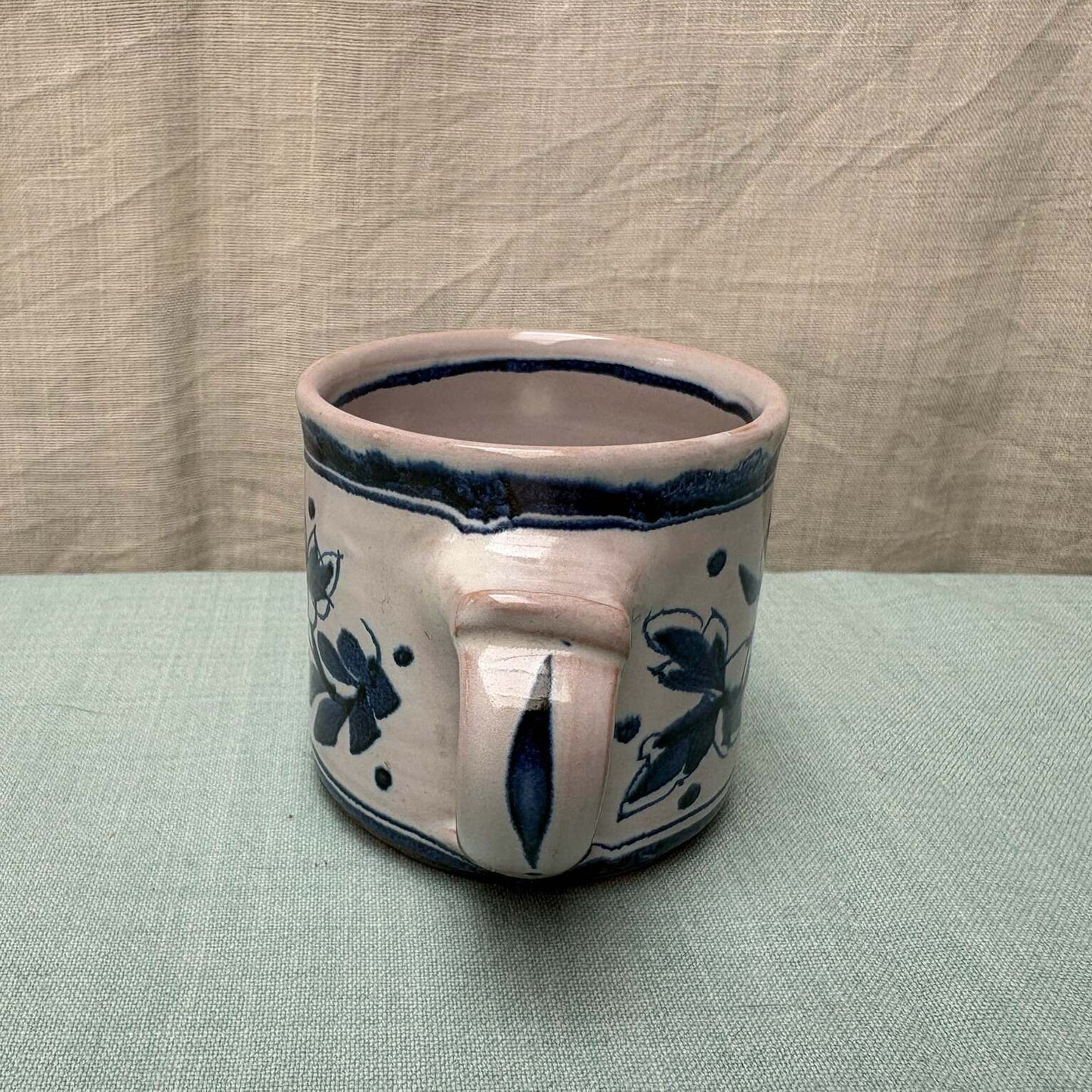 Small Handmade Ceramic Mug - Cornflower in Blue