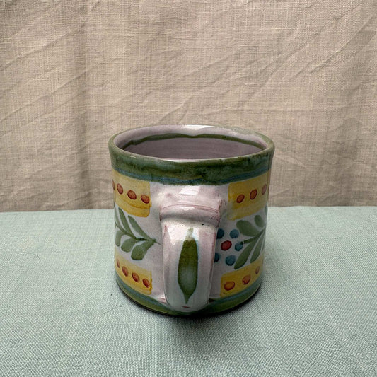 Small Handmade Ceramic Mug - Danish in Lime