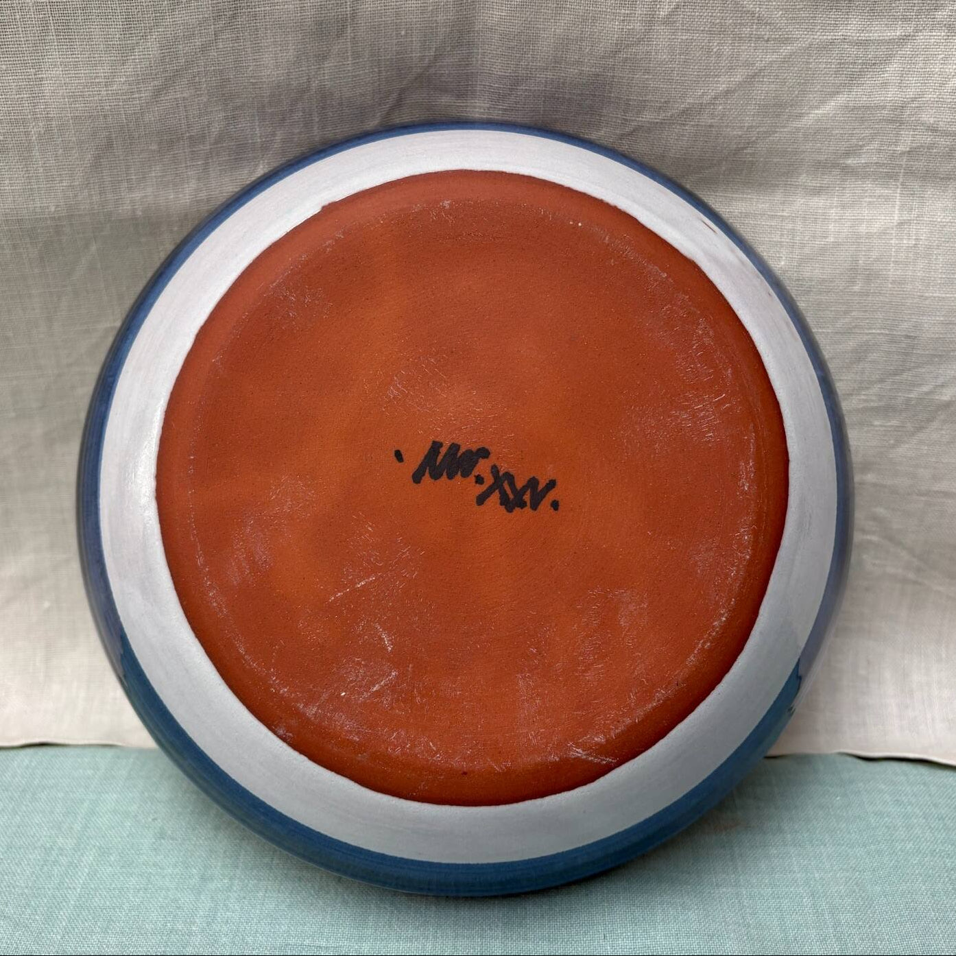 Handmade Ceramic Pasta Bowl - Italian in Blue