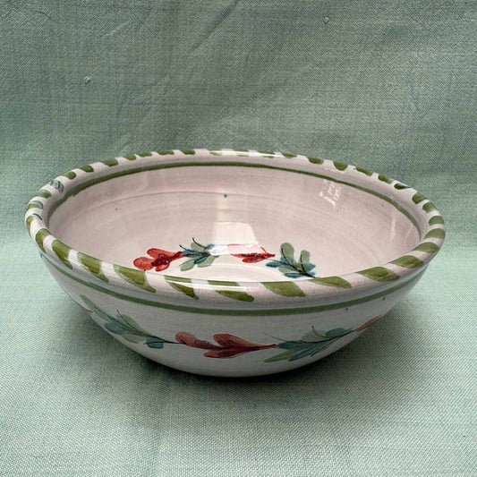 Handmade Ceramic Cereal Bowl - Fuchsia Lime