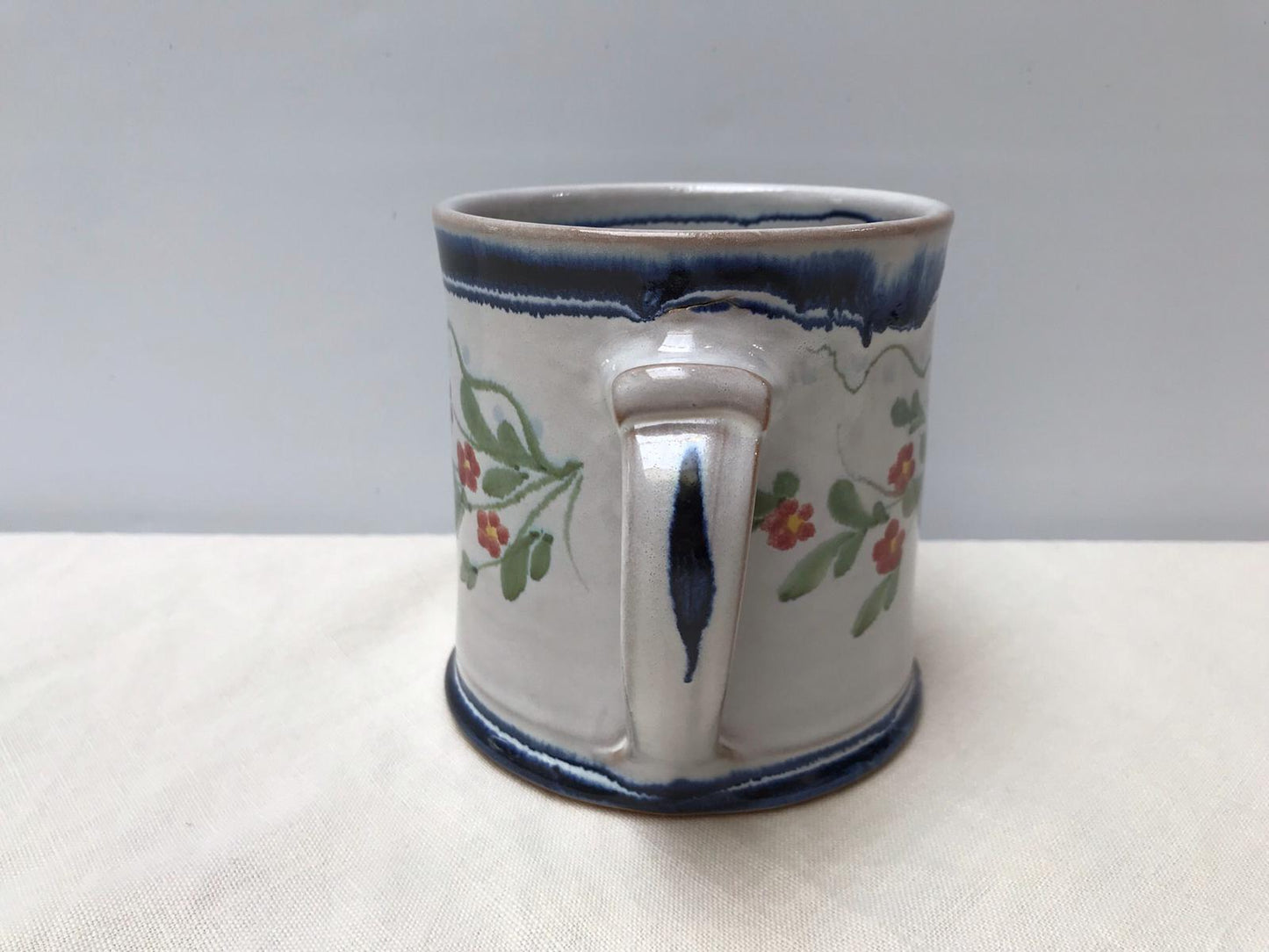 Personalised Handmade Ceramic Large Mug - Pimpernel Blue