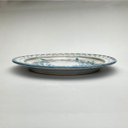 Personalised Handmade Ceramic Breakfast Plate - Cornflower in Teal & Yellow