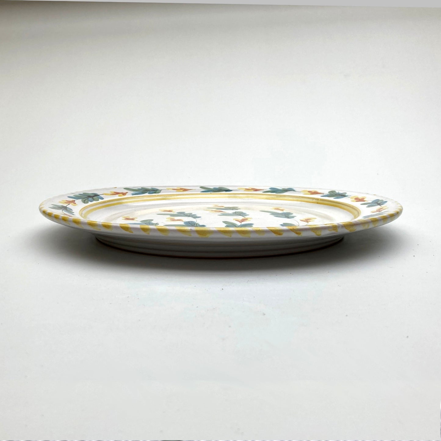 Personalised Handmade Ceramic Breakfast Plate - Fuchsia in Yellow