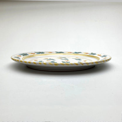Personalised Handmade Ceramic Breakfast Plate - Fuchsia in Yellow