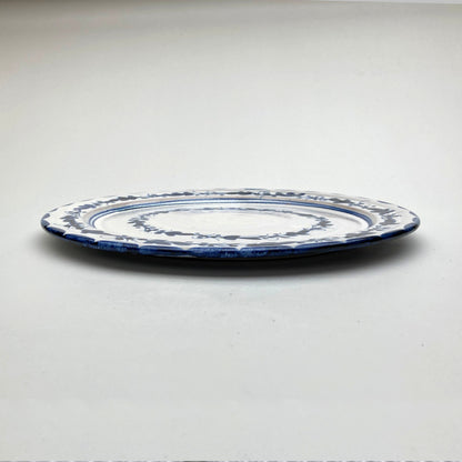 Personalised Handmade Ceramic Breakfast Plate - Italian in Blue