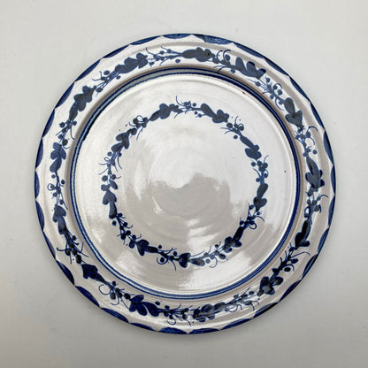 Personalised Handmade Ceramic Breakfast Plate - Italian in Blue