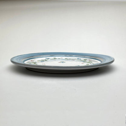 Personalised Handmade Ceramic Breakfast Plate - Mistletoe in Teal & Lime
