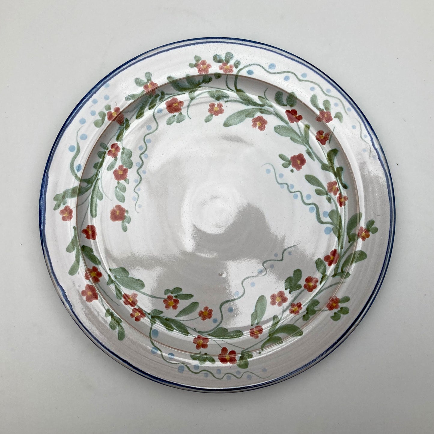 Personalised Handmade Ceramic Breakfast Plate - Pimpernel in Blue