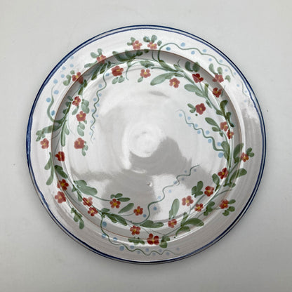 Personalised Handmade Ceramic Breakfast Plate - Pimpernel in Blue