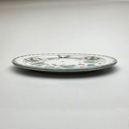 Personalised Handmade Ceramic Breakfast Plate - Strawberry in Lime
