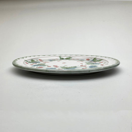 Personalised Handmade Ceramic Breakfast Plate - Strawberry in Lime