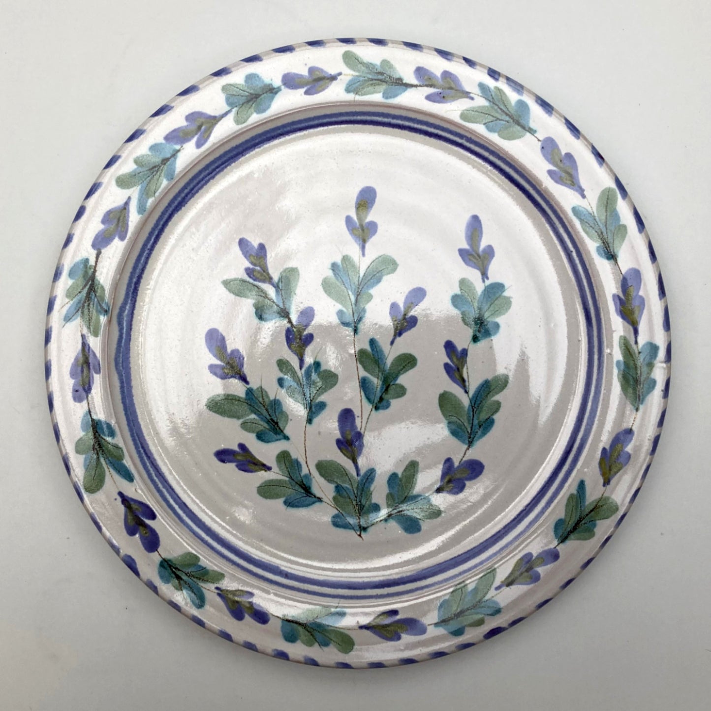 Personalised Handmade Ceramic Dinner Plate - Fuchsia in Purple