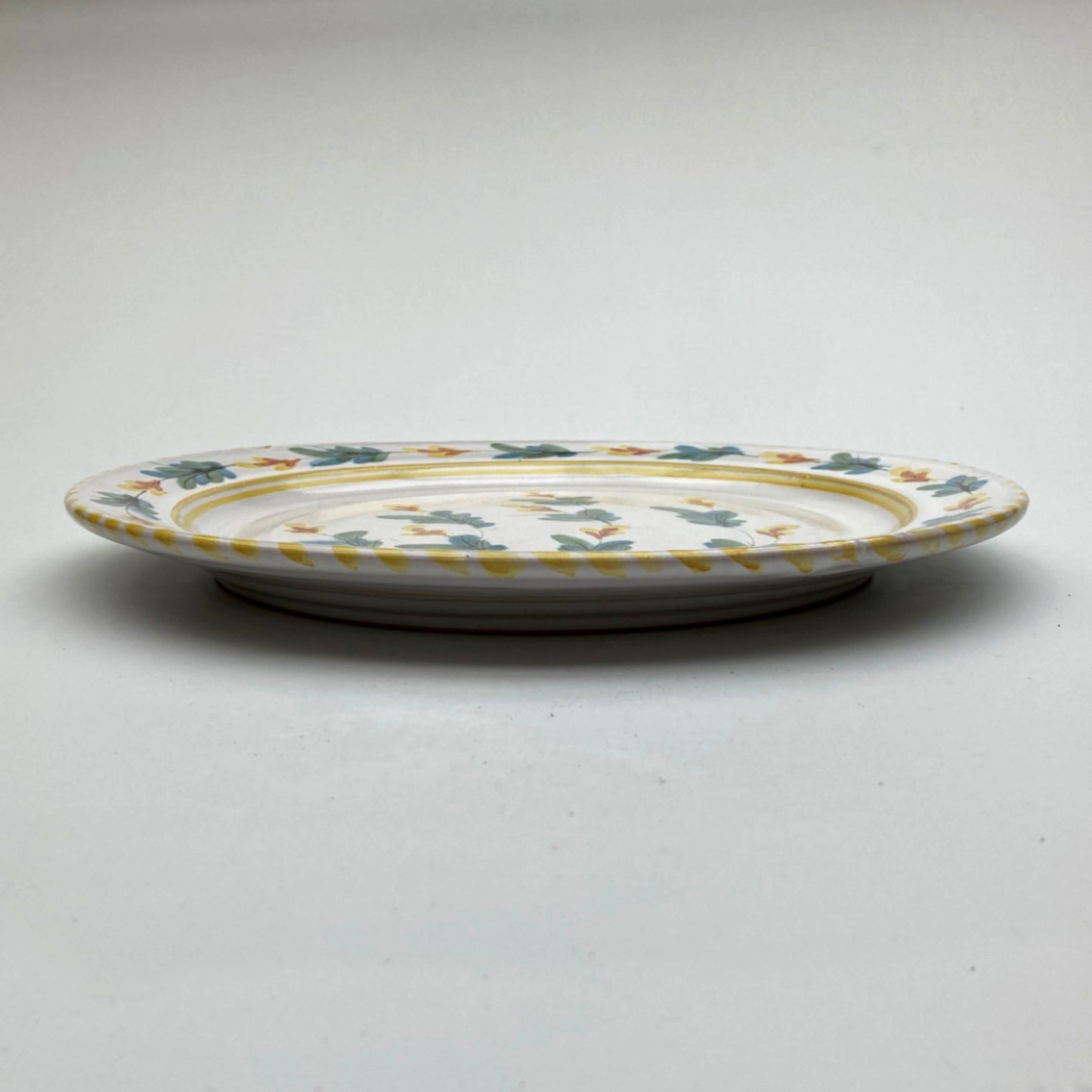 Personalised Handmade Ceramic Dinner Plate - Fuchsia in Yellow