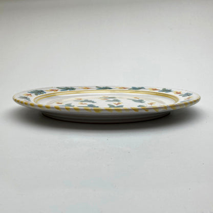 Personalised Handmade Ceramic Dinner Plate - Fuchsia in Yellow