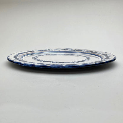 Personalised Handmade Ceramic Dinner Plate - Italian in Blue