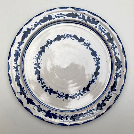 Personalised Handmade Ceramic Dinner Plate - Italian in Blue