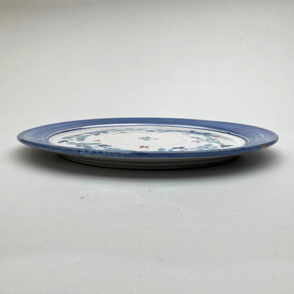 Personalised Handmade Ceramic Dinner Plate - Mistletoe in Blue & Teal