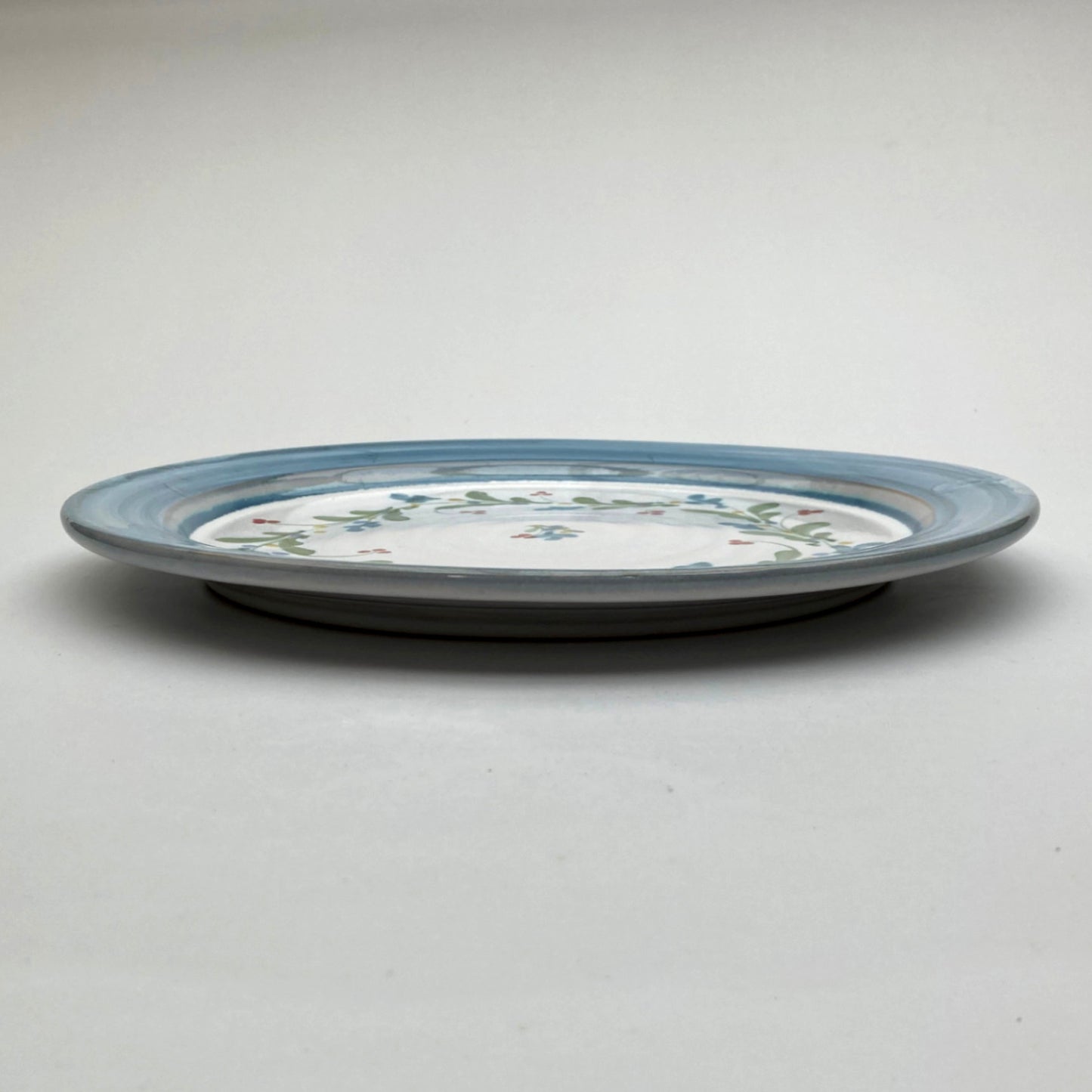 Personalised Handmade Ceramic Dinner Plate - Mistletoe in Teal & Lime