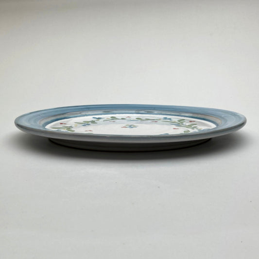 Personalised Handmade Ceramic Dinner Plate - Mistletoe in Teal & Lime