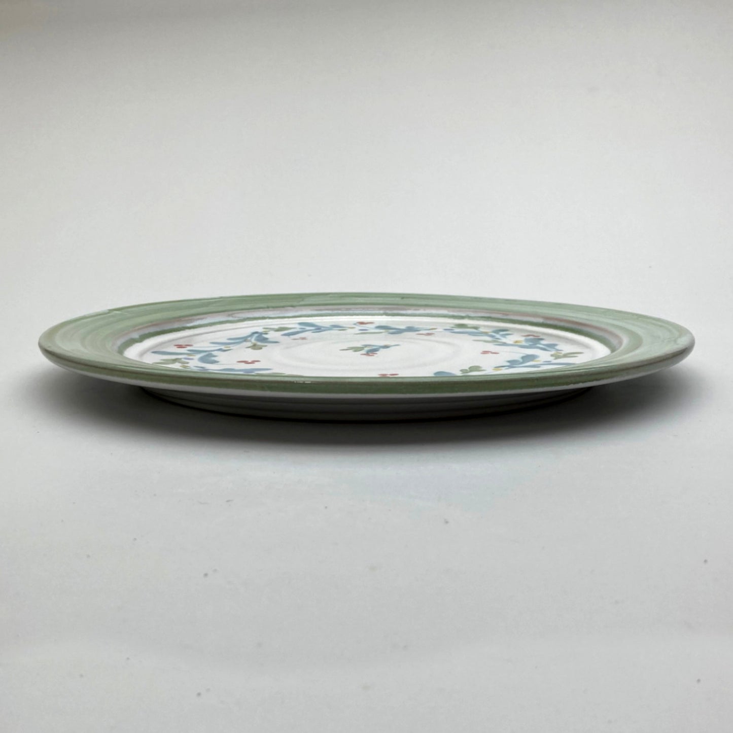 Personalised Handmade Ceramic Dinner Plate - Mistletoe in Lime & Teal