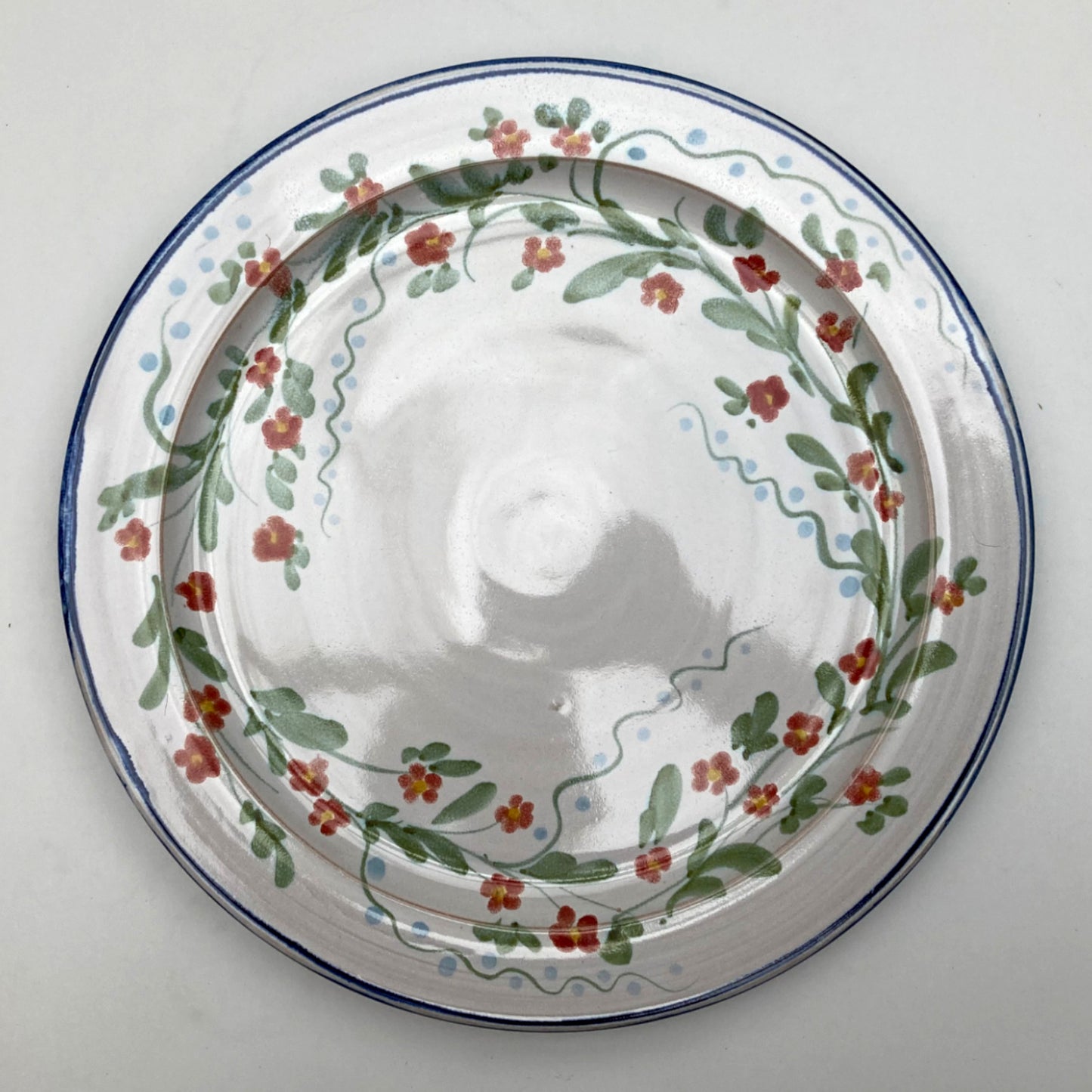 Personalised Handmade Ceramic Dinner Plate - Pimpernel in Blue