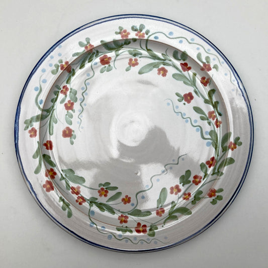 Personalised Handmade Ceramic Dinner Plate - Pimpernel in Blue