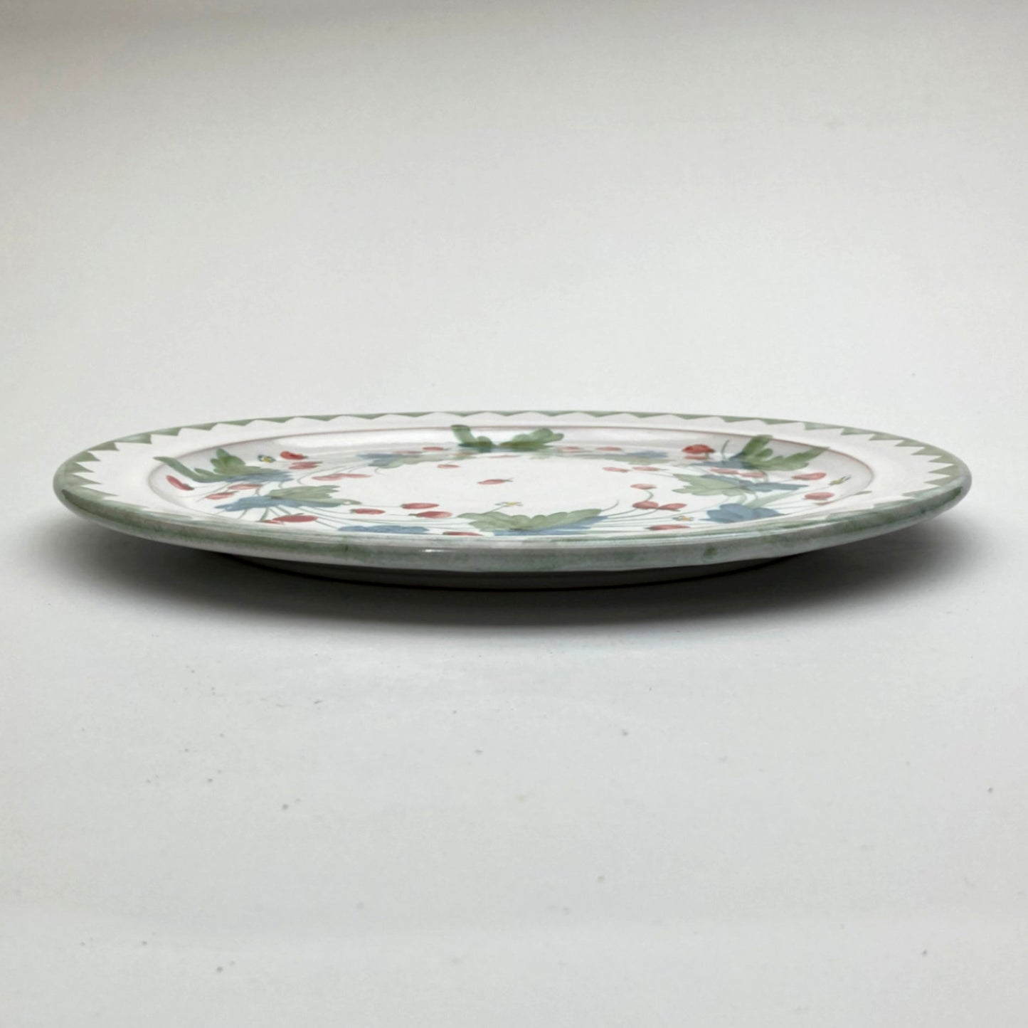 Personalised Handmade Ceramic Dinner Plate - Strawberry in Lime