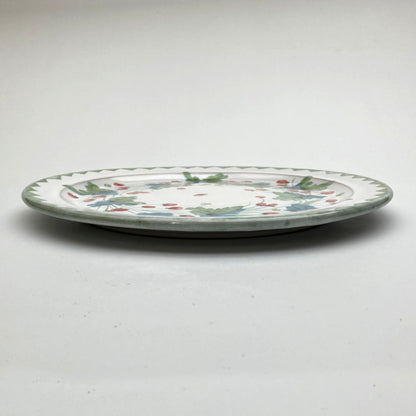 Personalised Handmade Ceramic Dinner Plate - Strawberry in Lime