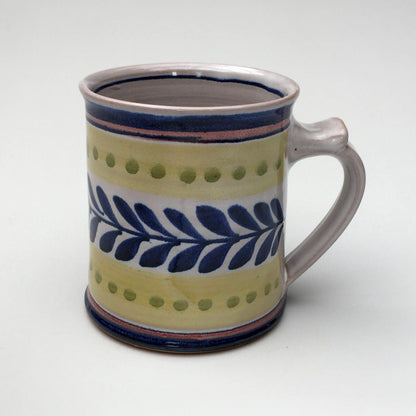 Personalised Handmade Ceramic Regular Mug - Danish in Blue & Yellow