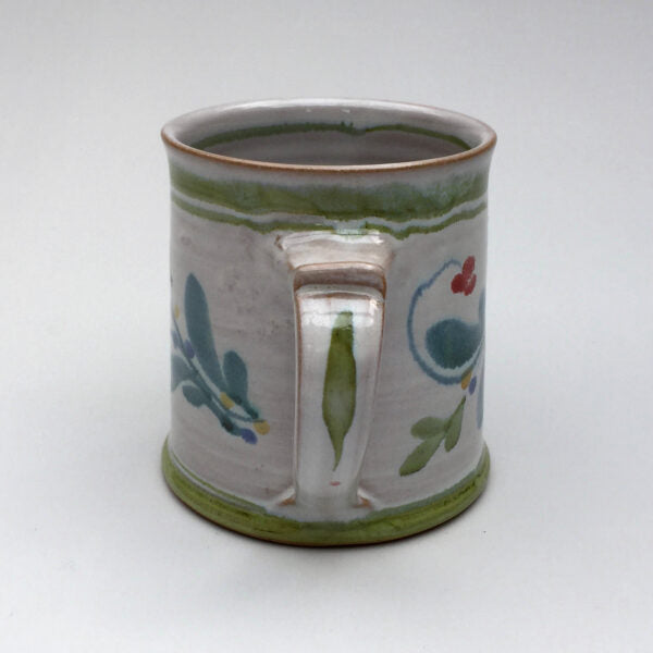 Personalised Handmade Ceramic Regular Mug - Mistletoe in Lime & Teal