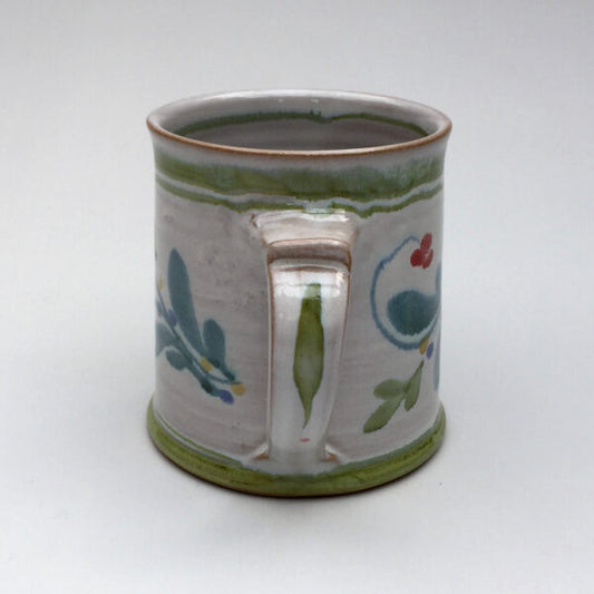 Personalised Handmade Ceramic Regular Mug - Mistletoe in Lime & Teal