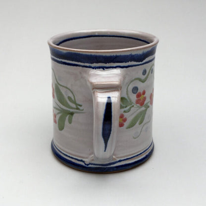 Personalised Handmade Ceramic Regular Mug - Pimpernel in Blue