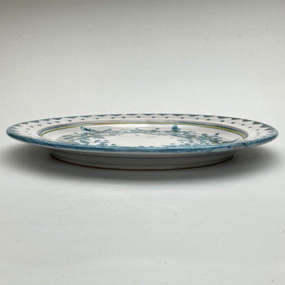 Personalised Handmade Ceramic Platter - Cornflower in Teal & Yellow