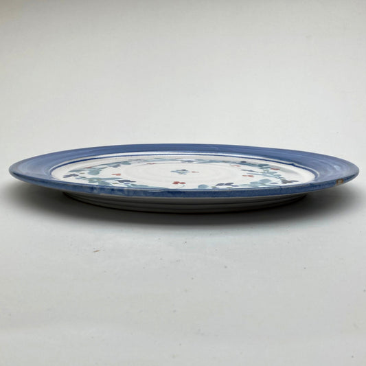 Personalised Handmade Ceramic Platter - Mistletoe in Blue & Teal