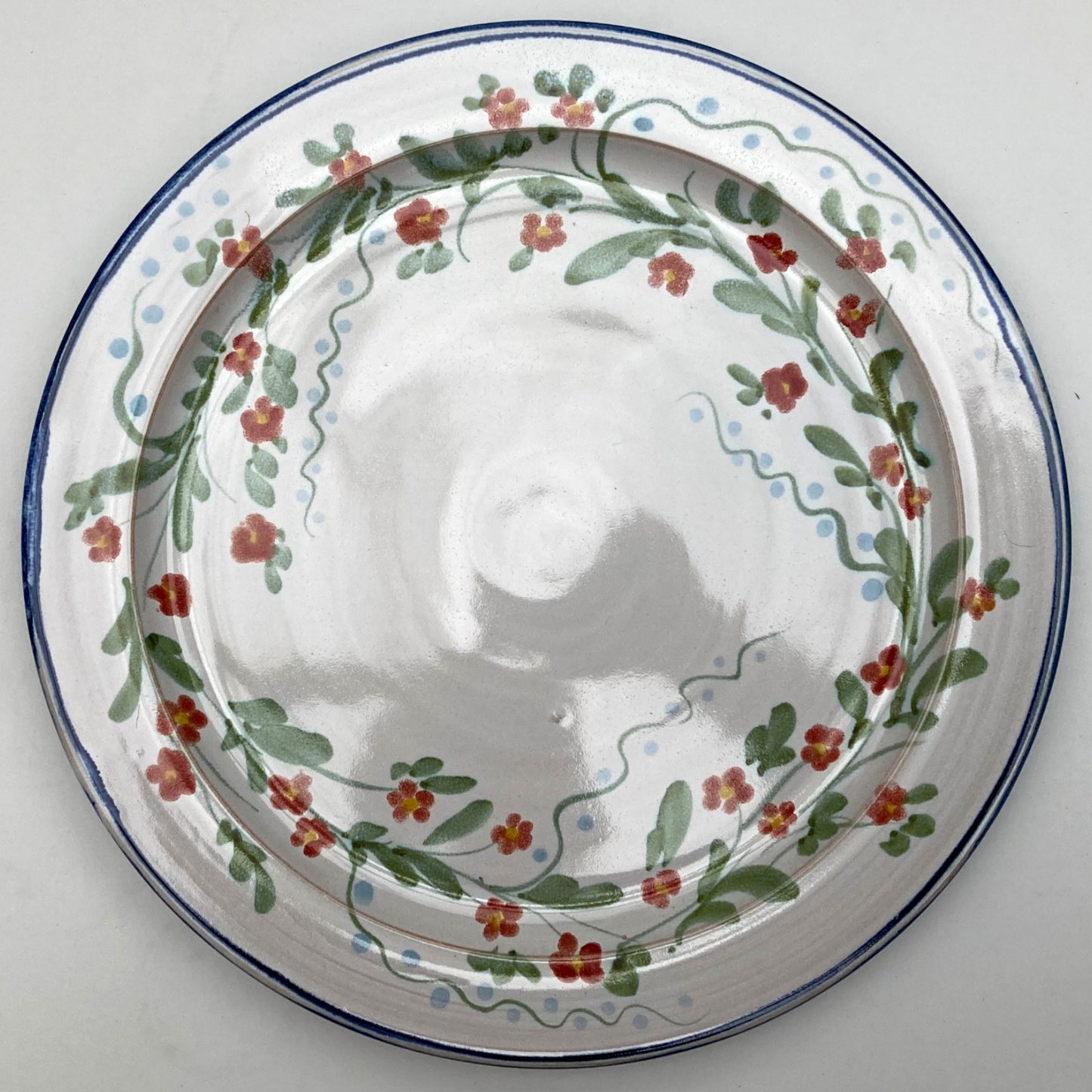 Personalised Handmade Ceramic Platter - Pimpernel in Blue