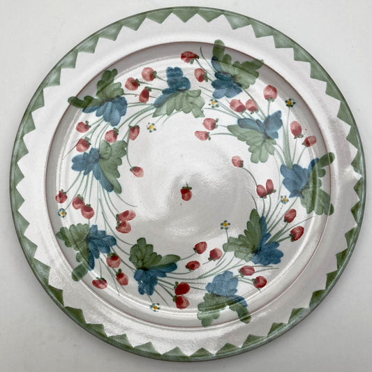 Personalised Handmade Ceramic Platter - Strawberry in Lime