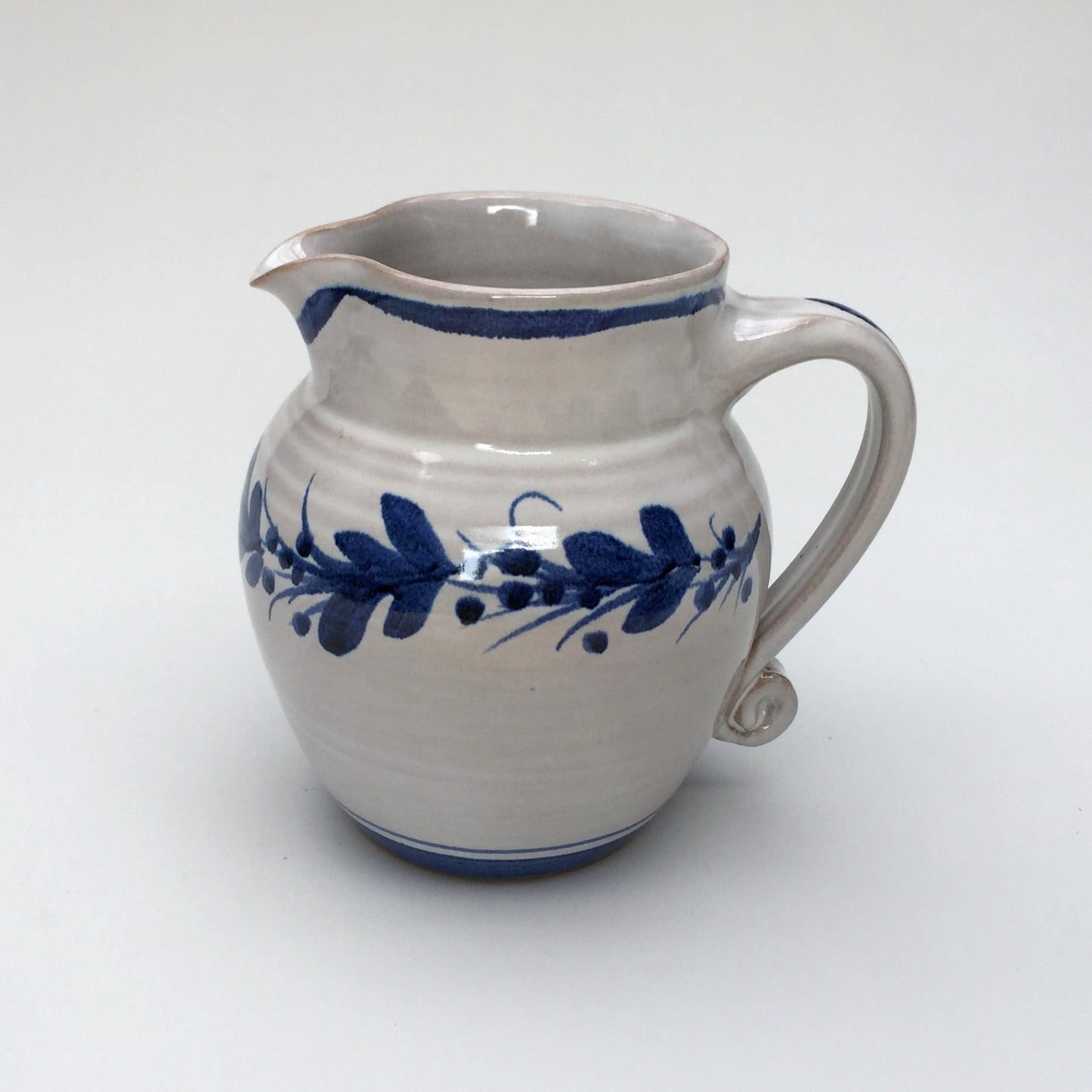 Personalised Handmade Ceramic Round Jug - Italian in Blue