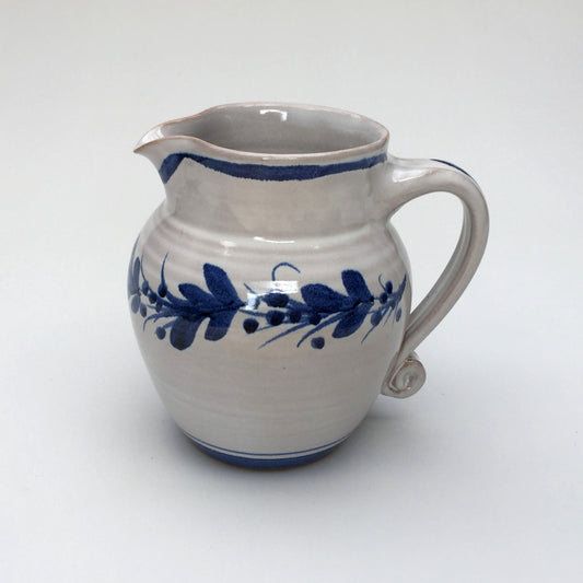 Personalised Handmade Ceramic Round Jug - Italian in Blue