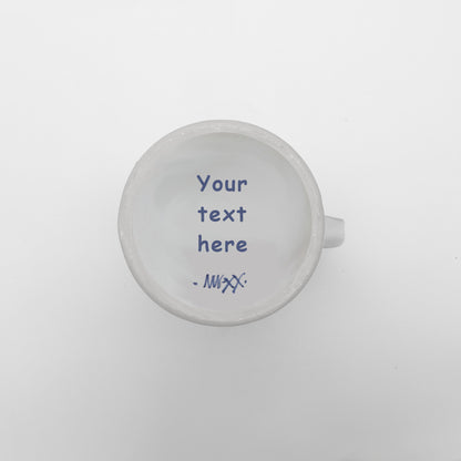 Personalised Handmade Ceramic Straight Water Jug - Danish in  Teal & Purple