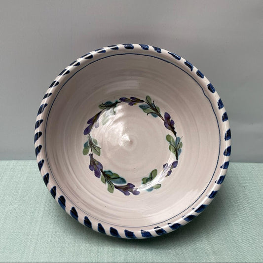 Handmade Ceramic Cereal Bowl – Fuchsia in Blue & Purple