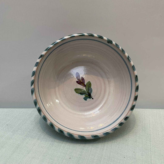 Handmade Ceramic Small Bowl – Fuchsia in Teal & Purple