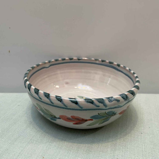 Handmade Ceramic Small Bowl – Fuchsia in Teal