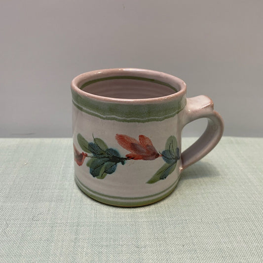 Handmade Ceramic Small Mug – Fuchsia in Lime
